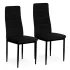 Stühle mit geformter Rückenlehne – schwarzer Samt – 4er-Set