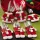 Weihnachtliche Stoff-Bestecktasche Dekoration (6er-Set)