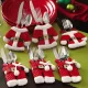 Weihnachtliche Stoff-Bestecktasche Dekoration (6er-Set)