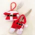Weihnachtliche Stoff-Bestecktasche Dekoration (6er-Set)