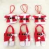 Weihnachtliche Stoff-Bestecktasche Dekoration (6er-Set)
