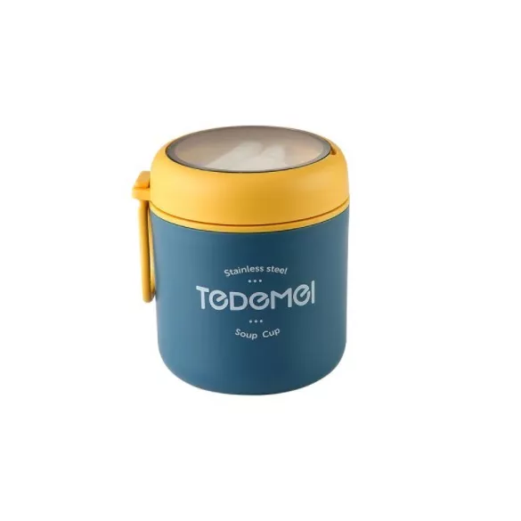 Edelstahl-Essensbehälter-Thermoskanne mit Löffel