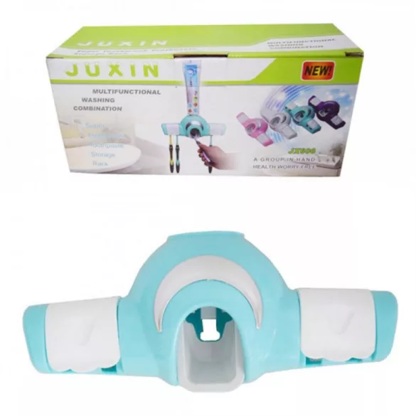 JUXIN Zahnpastaspender mit Zahnbürstenhalter