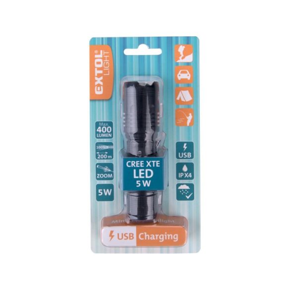 LED-Lampe; 400 Lm, Li-Ion-Akku