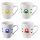 Bennetton 2-teiliges Porzellanbecher-Set, Rainbow Kollektion (Weiß)