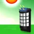 Stimmungsvolle Solar-Wandleuchte mit Flammeneffekt, Dekoration