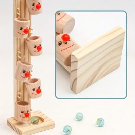 Interaktives Clown-Marmorbahn-Spiel