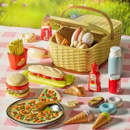 Spiel-Picknick-Set mit Burger, Pizza und Pommes