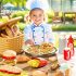 Spiel-Picknick-Set mit Burger, Pizza und Pommes
