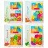 Buntes 3D Holzpuzzle - Lernspiel für Kinder, Fördert Intelligenz und Kreativität