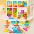 Buntes 3D Holzpuzzle - Lernspiel für Kinder, Fördert Intelligenz und Kreativität