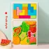 Buntes 3D Holzpuzzle - Lernspiel für Kinder, Fördert Intelligenz und Kreativität