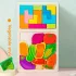 Buntes 3D Holzpuzzle - Lernspiel für Kinder, Fördert Intelligenz und Kreativität
