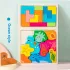 Buntes 3D Holzpuzzle - Lernspiel für Kinder, Fördert Intelligenz und Kreativität