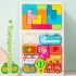 Buntes 3D Holzpuzzle - Lernspiel für Kinder, Fördert Intelligenz und Kreativität