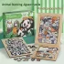 50-teiliges Holzpuzzle, bunte Farben, unregelmäßige Formen: Hund, Katze, Panda-Design