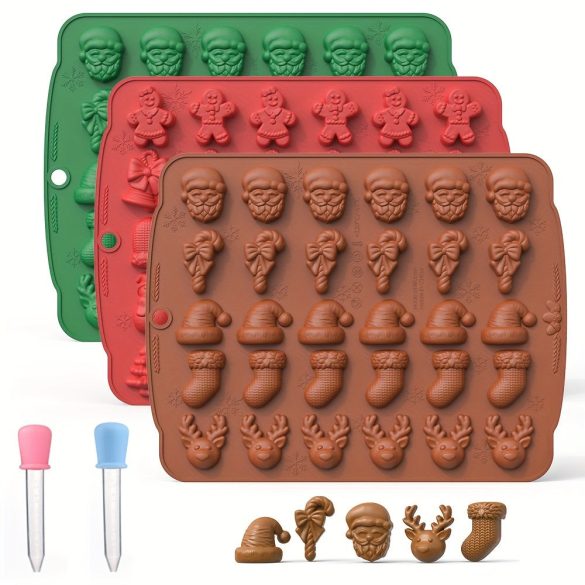 1 Stk. Weihnachtsschokoladenform, 3D Silikonform