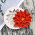 Weihnachtliche rote Blume Silikonform zum Backen und Dekorieren von Süßigkeiten