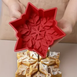   8-zackige Schneeflocke Silikon-Kuchenform für Weihnachtsbäckerei
