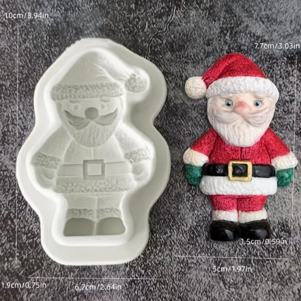 Silikonform, 3D Weihnachtsmann Rentier Wichteljunge Form