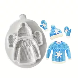   3D Strickbekleidung Schokoladenform für Tortendekoration und Backen