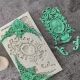 Silikon Fondantform mit klassischem Kamee und dekorativem Rahmen