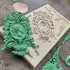 Silikon Fondantform mit klassischem Kamee und dekorativem Rahmen