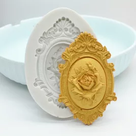   Vintage Barock-Rollen-Relief Schokoladenform - 3D Silikonform