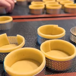   Rostfreier Stahl runde Tarteform, perforierte französische Teigform