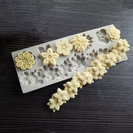 Blumenförmige Fondant-Silikonform