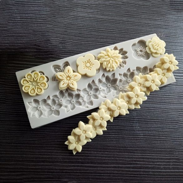 Blumenförmige Fondant-Silikonform