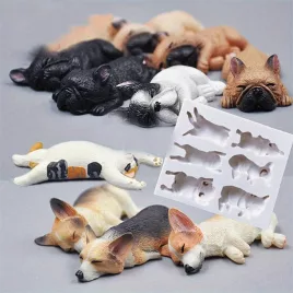 3D Hund Silikonform für Tortendekoration