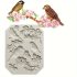 Silikonvogel und blühender Ast Fondantform