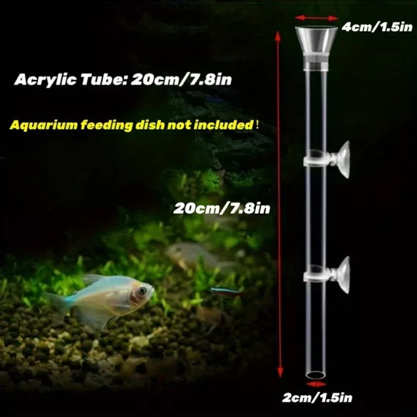 Acryl Garnelen Fütterungsrohr und Schale für Aquarium