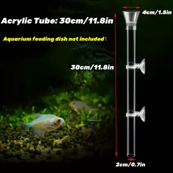 Acryl Garnelen Fütterungsrohr und Schale für Aquarium