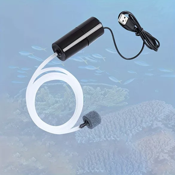 Tragbarer, USB-betriebener Mini-Aquarium-Luftpumpe