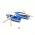 2-teiliges Miniatur-Anglerboot-Set mit Holzrudern, blaue Harz-Bootsfigur