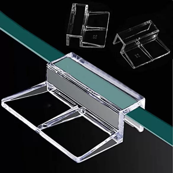 4 Stück Transparente Acryl-Aquarium-Glasabdeckungsklammer