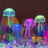 Medusa-Aquariumdekoration, fluoreszierende leuchtende Silikon-Medusa-Dekoration