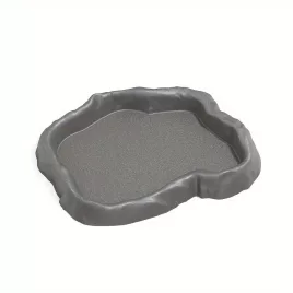   Künstlicher Felsen Graue Wasserschale für Echsen, Chamäleons und Schildkröten