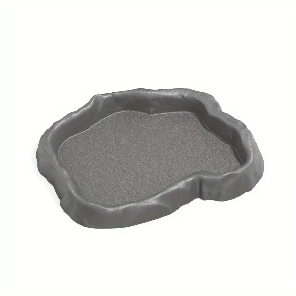 Künstlicher Felsen Graue Wasserschale für Echsen, Chamäleons und Schildkröten