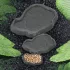 Künstlicher Felsen Graue Wasserschale für Echsen, Chamäleons und Schildkröten