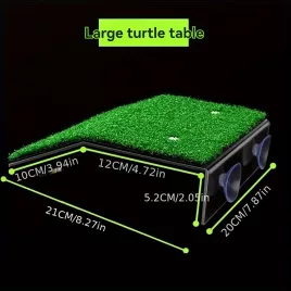 Kunststoffschildkrötenruhe mit Kunstgras und Saugnapf