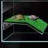 Kunststoffschildkrötenruhe mit Kunstgras und Saugnapf