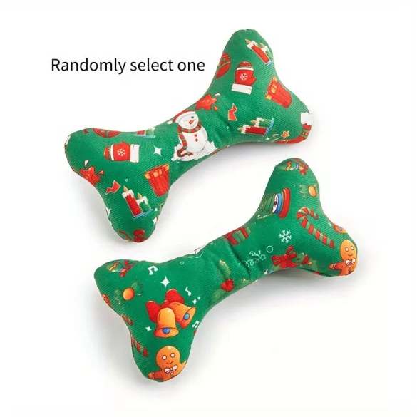 Langlebiges Plüsch-Knochen-Quietschspielzeug für Hunde