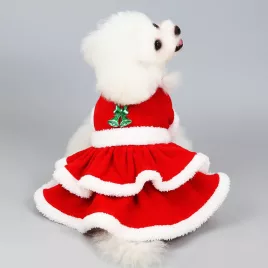 Festliche Plüsch-Hundebekleidung