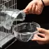 Transparente Kunststoff-Vogelbadewanne mit Hakenbefestigung