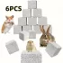 6er-Set eckige natürliche Nage-Steine für Hamster und Kaninchen