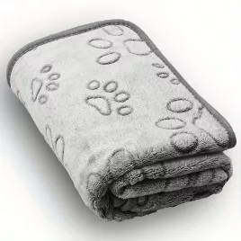   1 Stk. Soft Pet Welpendecke, Süße Pfotenabdruck-Decke für Hunde