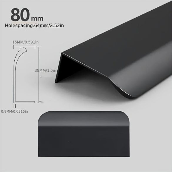 Einfach zu Montierende Aluminium Schrankgriffe